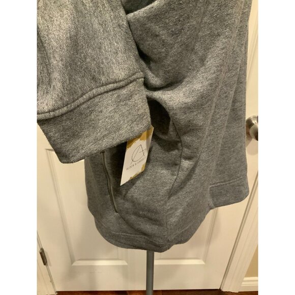 BCBG Max Azria Gray Sweatshirt W/ Pockets & Zip W/ Mesh Neckline, Size M - Picture 6 of 10